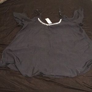 NEW, navy blue dressy shirt